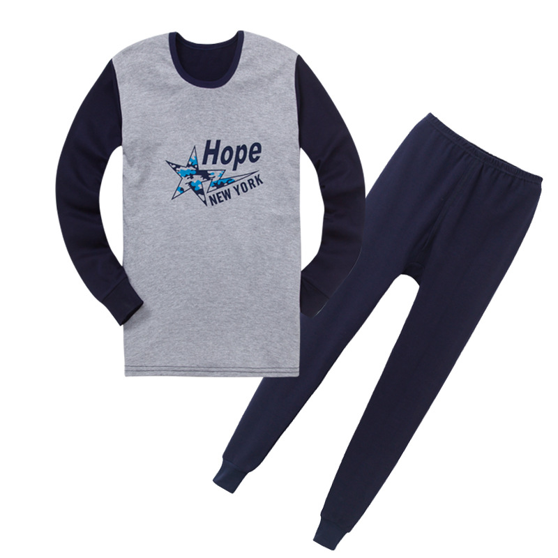 Niños y niñas de mediana edad y grandes niños y niñas conjunto de ropa interior estudiantes de secundaria adolescentes Niños y Niñas Ropa de otoño conjunto de pantalones largos