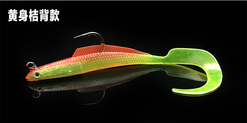 Weihe rollo de tira larga/cola cabeza de plomo pescado suave 12cm 8,5G cabeza de plomo sumergida cebo suave cebo de pesca transfronteriza