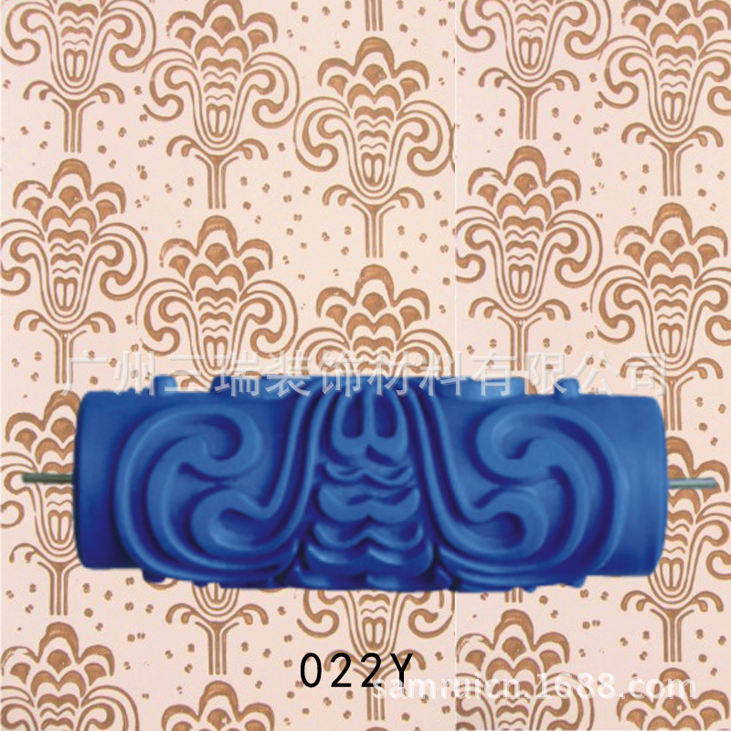 5 pulgadas líquido papel pintado rodillo de impresión pared cepillo herramienta papel pintado moleteado molde pared arte pintura rodillo de impresión 001Y