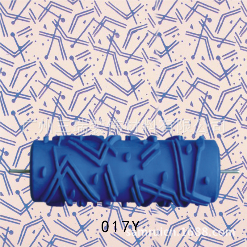 5 pulgadas líquido papel pintado rodillo de impresión pared cepillo herramienta papel pintado moleteado molde pared arte pintura rodillo de impresión 001Y