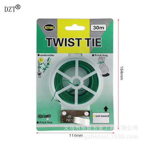 Manufacturer wholesale wire straps for gardening, gardening, self-cutter, wire ties, plastic-coated, rubber-coated wire ties, fixed straps