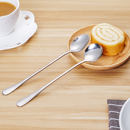 Kitchen Creative Stainless Steel Long Handled Spoon Multi-Purpose Stainless Steel Ice Spoon Coffee Spoon Stirring Spoon Long Spoon