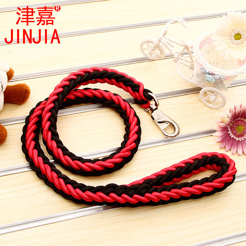 Single Square Rope Braided Eight-Strand Leash Golden Retriever Large and Medium-Sized Dog Leash Pet Walking Leash Wholesale in Stock