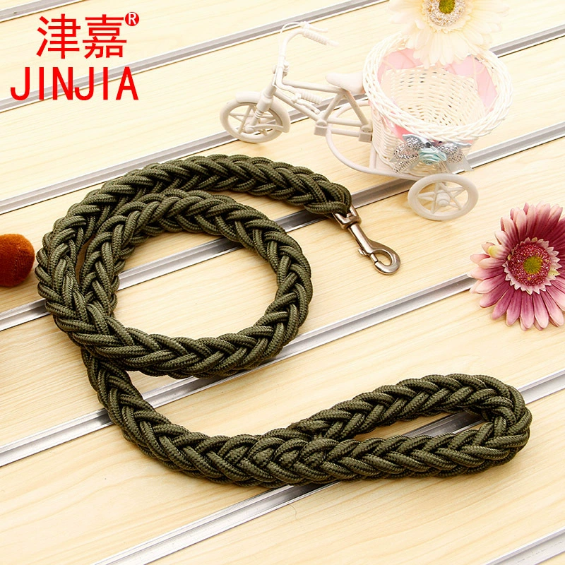 Поводок для собак (JINJIA) 8-нитевой косичка из верёвки, длина 1,3 м × 5 см, прочный для средних и крупных собак
