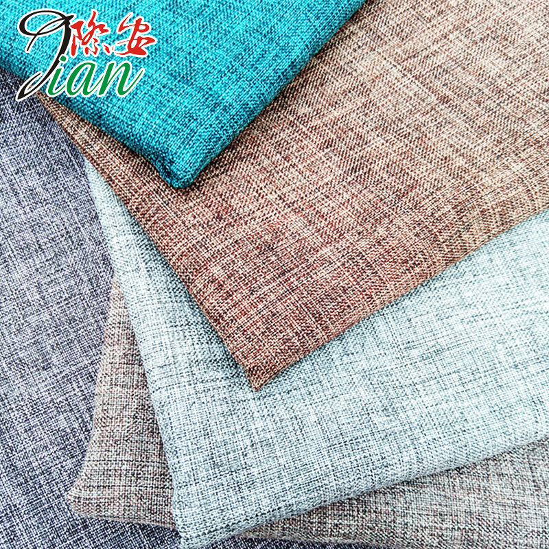 Factory Supply Polyester Cationic Linen Blended Plain Fabric Bag Casual Shoes Sun Hat Cloth Wholesale