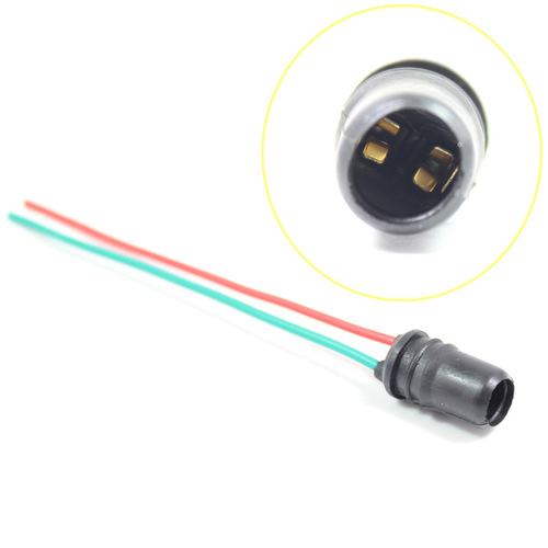 Car instrument bulb T10 socket round mouth 12961 lamp holder rubber socket 18 wire 0.75 square