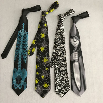 Ventas directas de fábrica en stock suministro 2017 Nuevo Halloween tie Ghost Festival tie lazo de impresión digital