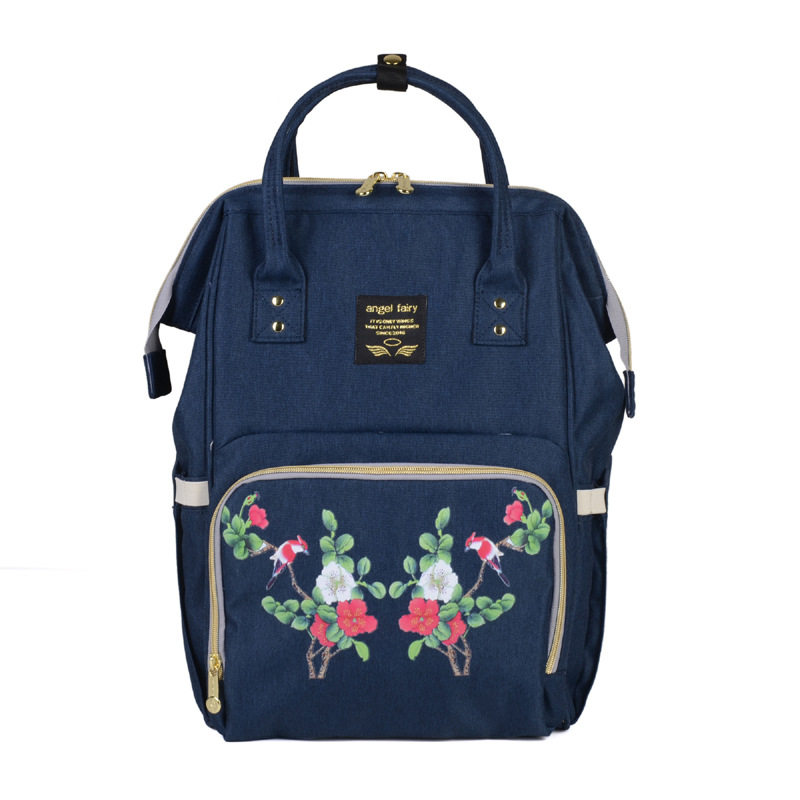 꽃과 새 네이비