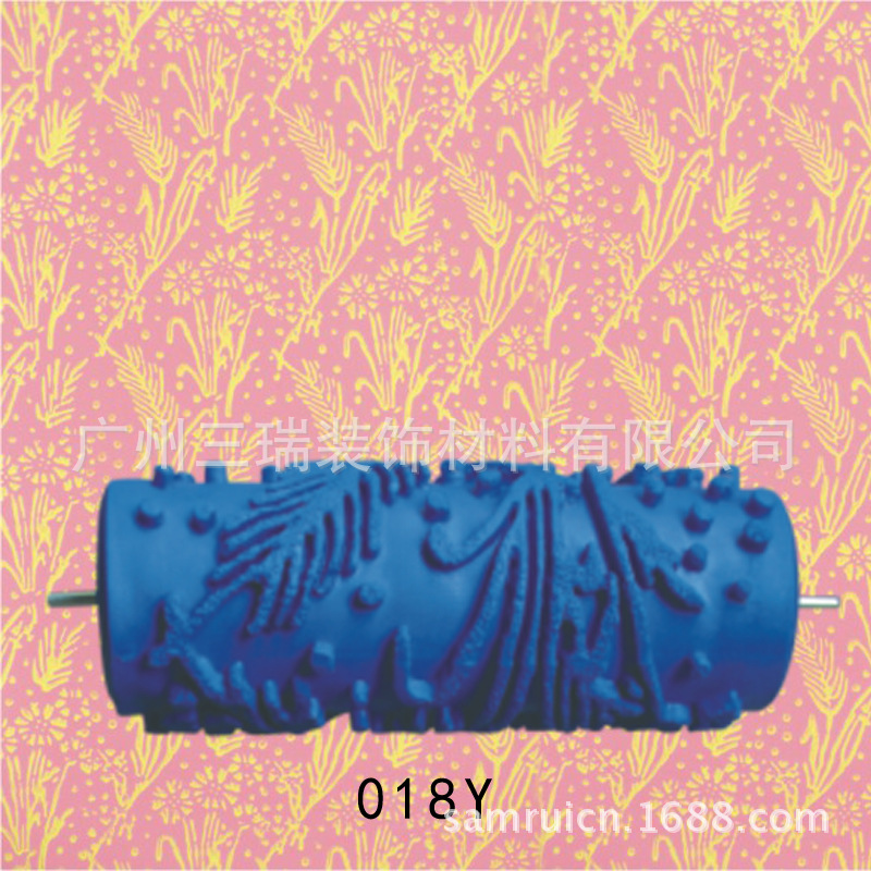 5 pulgadas líquido papel pintado rodillo de impresión pared cepillo herramienta papel pintado moleteado molde pared arte pintura rodillo de impresión 001Y