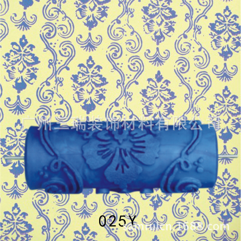 5 pulgadas líquido papel pintado rodillo de impresión pared cepillo herramienta papel pintado moleteado molde pared arte pintura rodillo de impresión 001Y