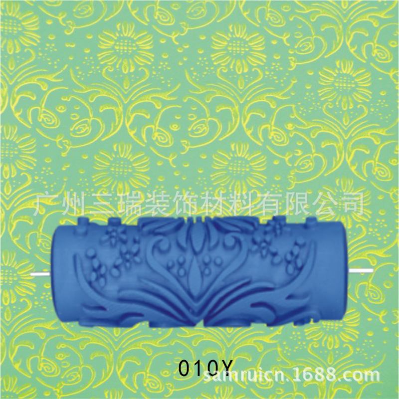 5 pulgadas líquido papel pintado rodillo de impresión pared cepillo herramienta papel pintado moleteado molde pared arte pintura rodillo de impresión 001Y