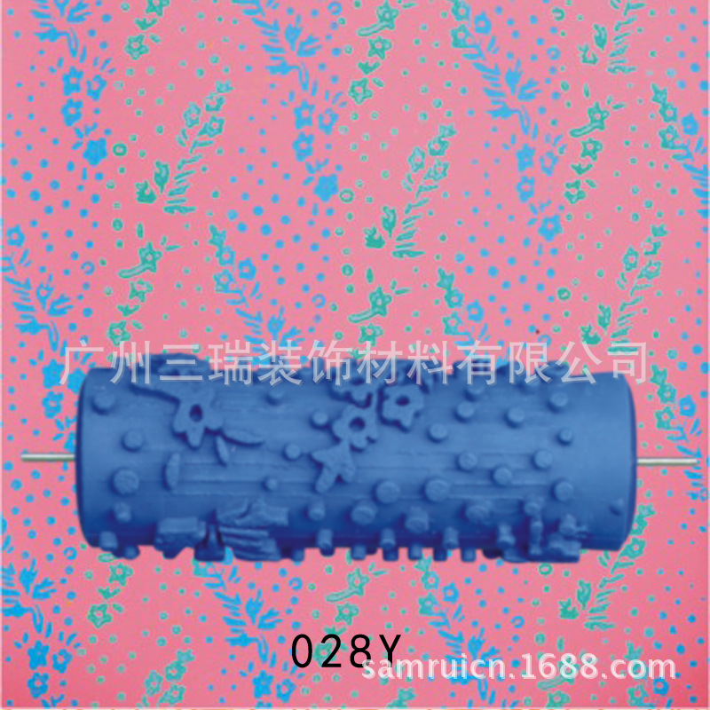 5 pulgadas líquido papel pintado rodillo de impresión pared cepillo herramienta papel pintado moleteado molde pared arte pintura rodillo de impresión 001Y