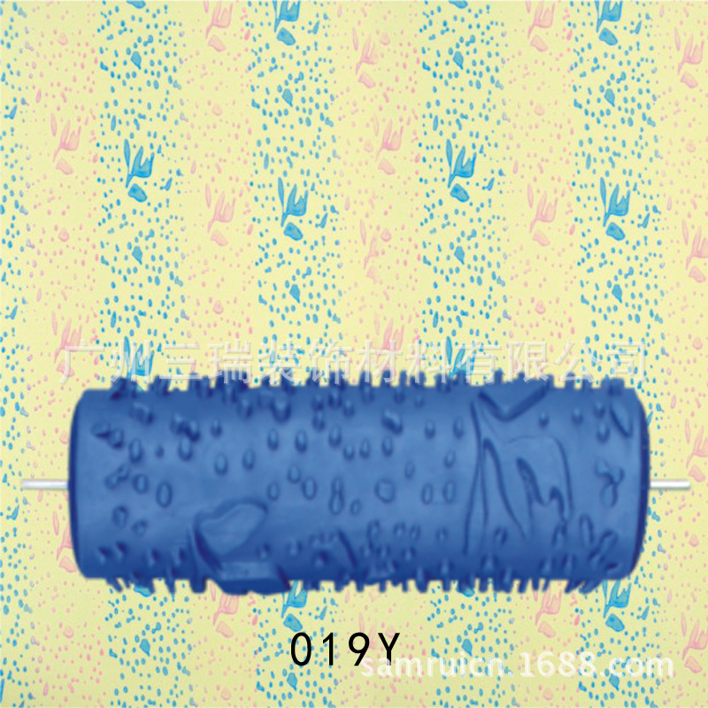 5 pulgadas líquido papel pintado rodillo de impresión pared cepillo herramienta papel pintado moleteado molde pared arte pintura rodillo de impresión 001Y