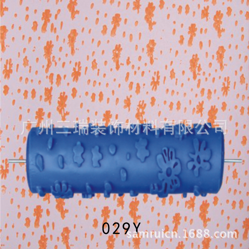 5 pulgadas líquido papel pintado rodillo de impresión pared cepillo herramienta papel pintado moleteado molde pared arte pintura rodillo de impresión 001Y