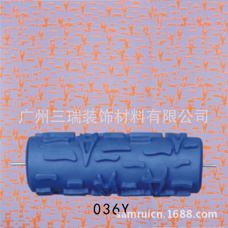 5 pulgadas líquido papel pintado rodillo de impresión pared cepillo herramienta papel pintado moleteado molde pared arte pintura rodillo de impresión 001Y