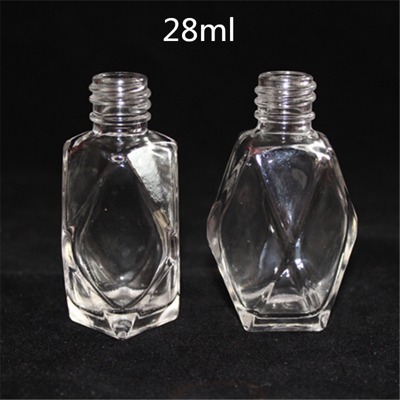 厂家新款28ml透明精油玻璃瓶香水化妆品瓶香薰瓶可配盖现货供应