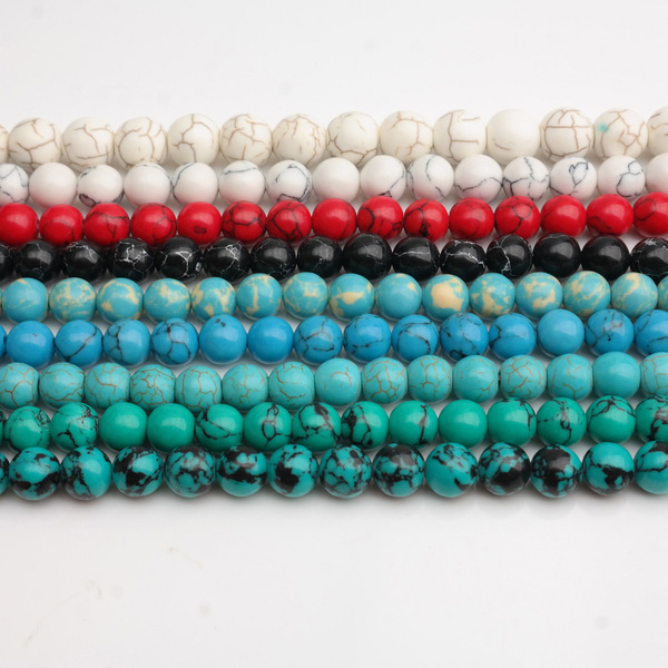 turquoise synthesized round beads
