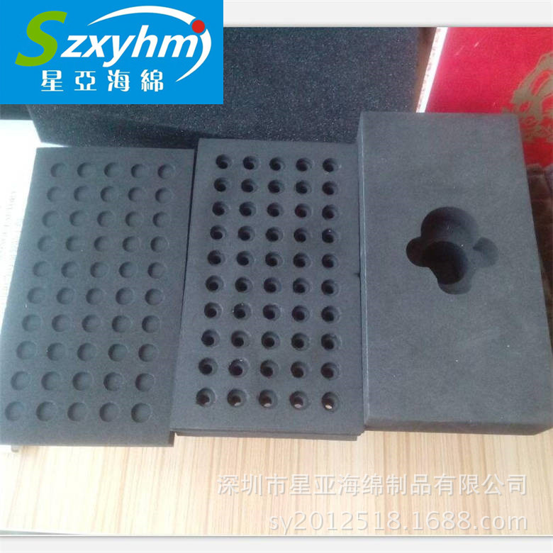 电子慢弹EVA海绵包装内衬   黑色一次成型包装内衬  冲压成型