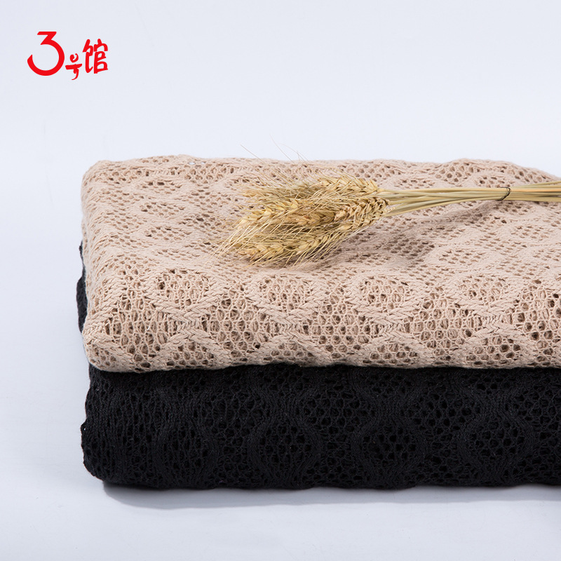 针织布料镂空钩花上衣连衣裙罩衫开衫背心服装面料辅料DIY