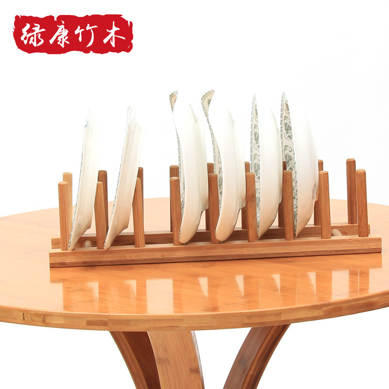 Yaouda cocina de bambú tazón de drenaje estante placa de corte Placa de taza de agua estante té pastel CD almacenamiento rack ventas directas de la fábrica