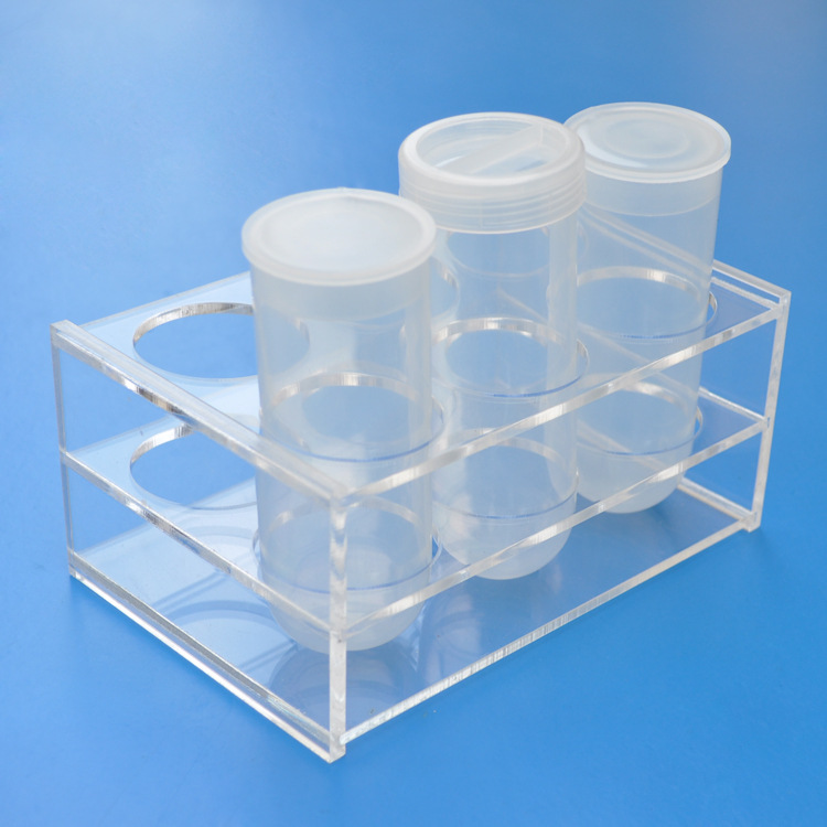 100ml有机玻璃离心管架 6/8/10孔 亚克力透明试管架