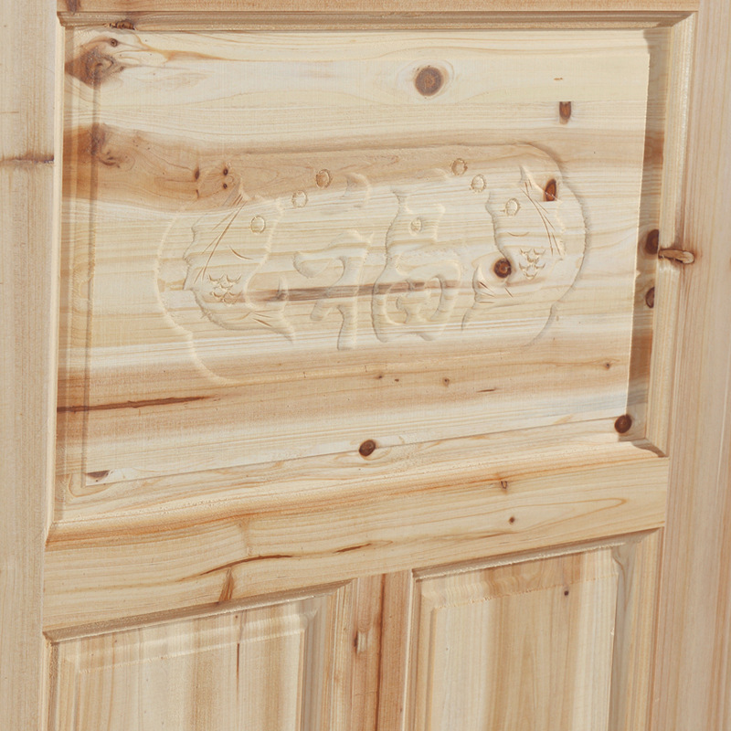 New Chinese style Wufu door fir log room suit doors and windows interior door solid wood door sliding door folding glass Valley