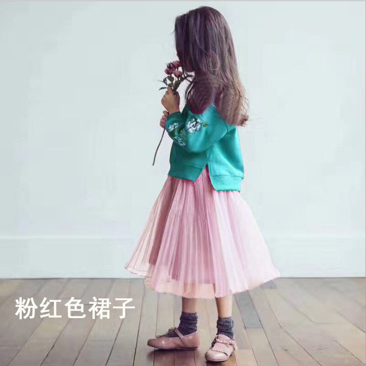 Children's clothing dropshipping solid color pleated children's skirt for girls and boys, versatile fashionable and popular pleated children's bottom clothing
