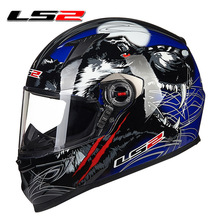 LS2摩托车头盔全盔保暖冬盔跑车盔赛车防雾全覆式四季款FF358