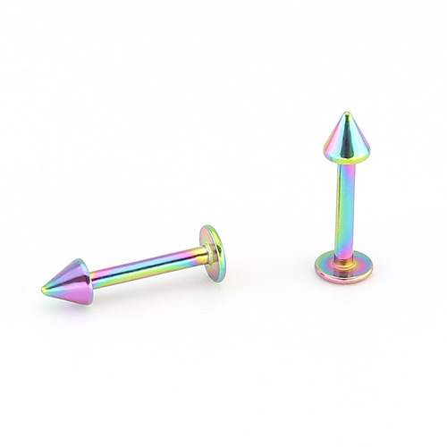 Amazon European and American titanium steel stainless steel lip nails tapered exaggerated personality body piercing jewelry factory direct sales