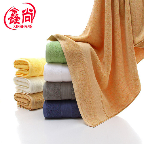 Pure cotton bath towel 100% cotton wholesale 500g thick absorbent large bath towel hotel out of stock foreign trade bath towel custom logo