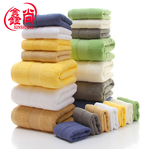 Pure cotton bath towel 100% cotton wholesale 500g thick absorbent large bath towel hotel out of stock foreign trade bath towel custom logo