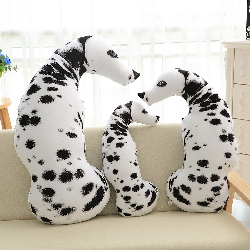 Almohada de perro creativo 3D simulación Husky cojín dos ha mirar detrás perro de peluche juguete perro cabeza muñeca