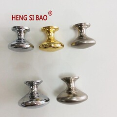 Mushroom-shaped solid zinc alloy round single-hole small handle modern simple cabinet drawer wardrobe door handle