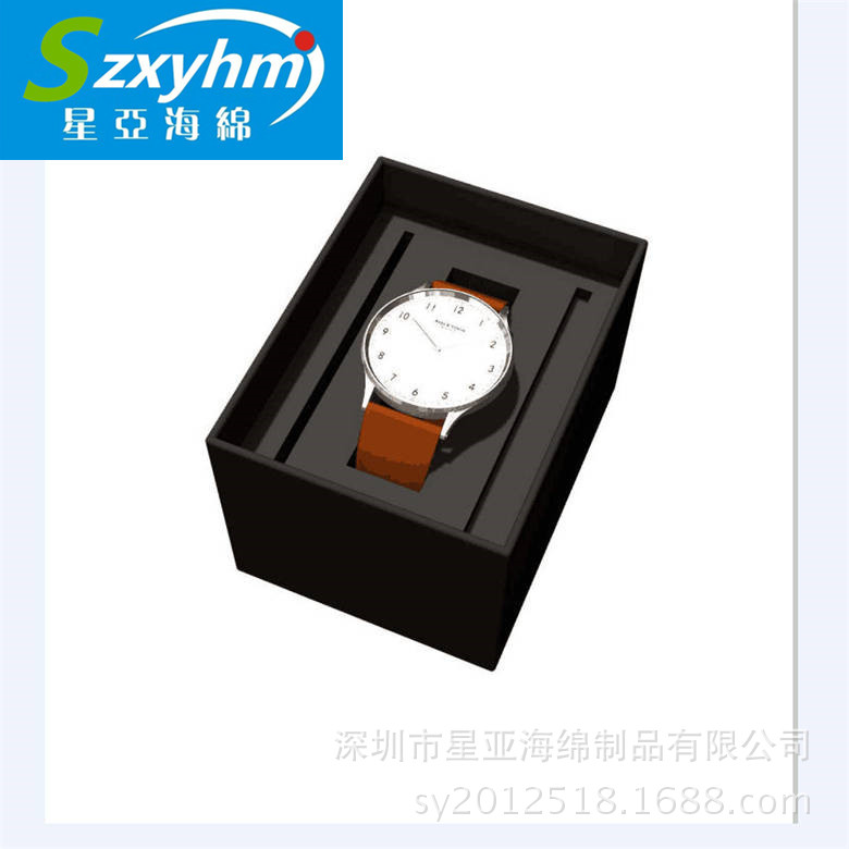 异形海绵枕头切割加工 弧形海绵齿轮包装内衬 化妆品高密度减震盒