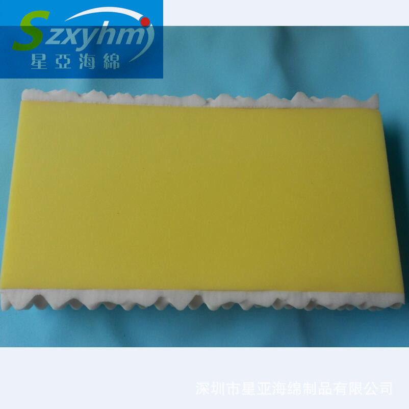 配件EVA背胶材料无孔棉电子器材密封海绵配件 灰色波浪海绵缓冲垫