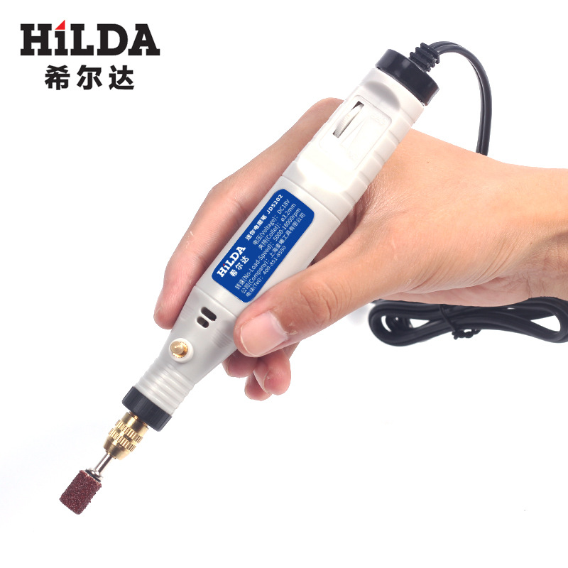 Hilda 220V carpintero talla 18V molienda máquina de madera talla eléctrica piedra pequeña máquina de molienda eléctrica pulido pluma