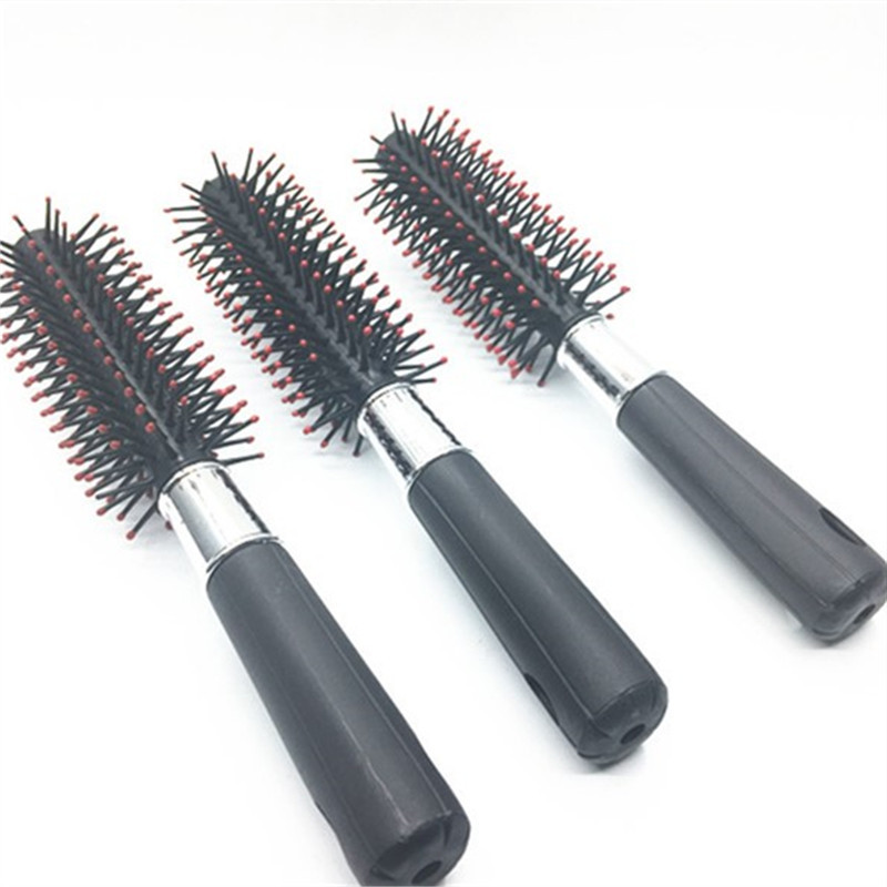 806美容美发用品吹直发黑色梳子 滚梳滚筒梳子圆梳卷发直发梳