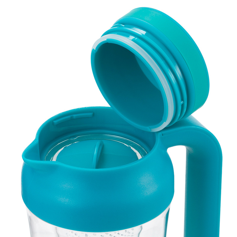 Gran capacidad resistente a altas temperaturas botella de agua fría taza de agua bebida botella de jugo hogar plástico botella de agua fría 1.1L ventas directas de fábrica