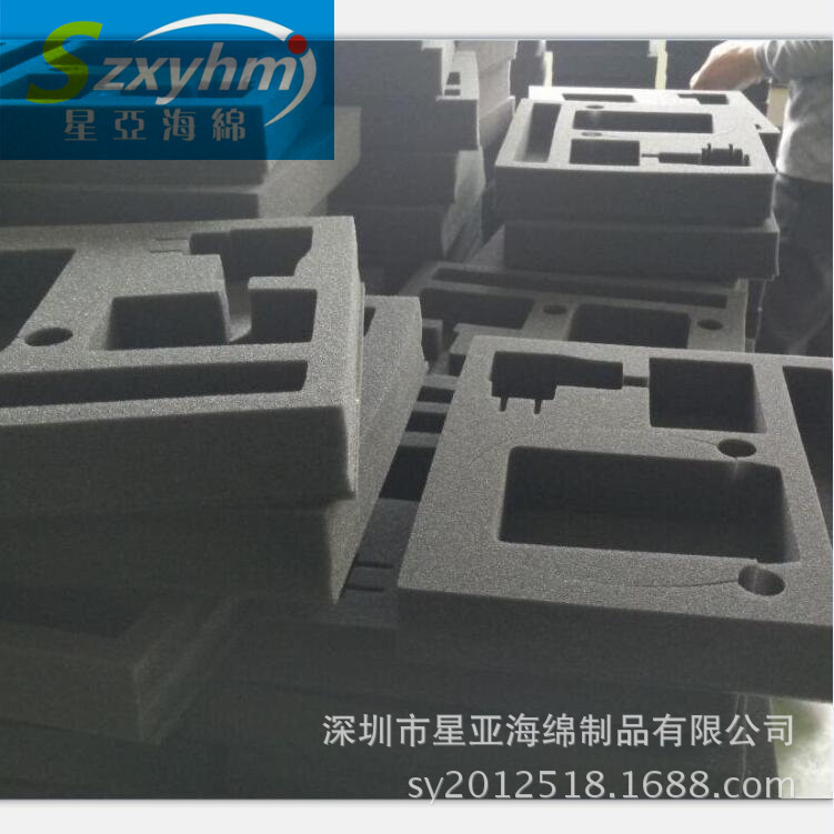 防震缓冲海绵包装成型 高密度加硬EVA泡棉 加工挖槽精雕海绵内衬