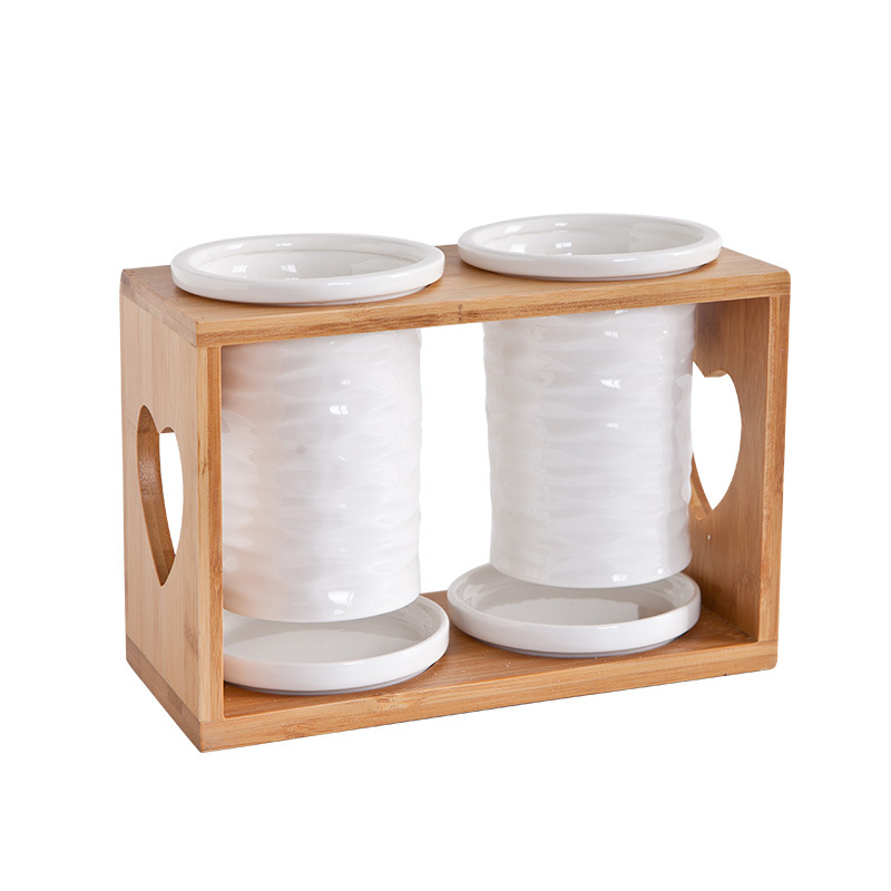 Hogar de estilo coreano cocina creativa drenaje palillos de cerámica titular palillos jaula de estilo japonés