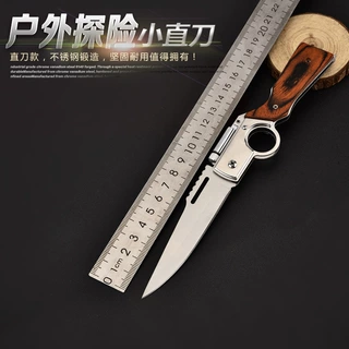 跨境热销AK-47折叠刀 阳江户外刀具 防身木柄折叠刀开刃特战军刀