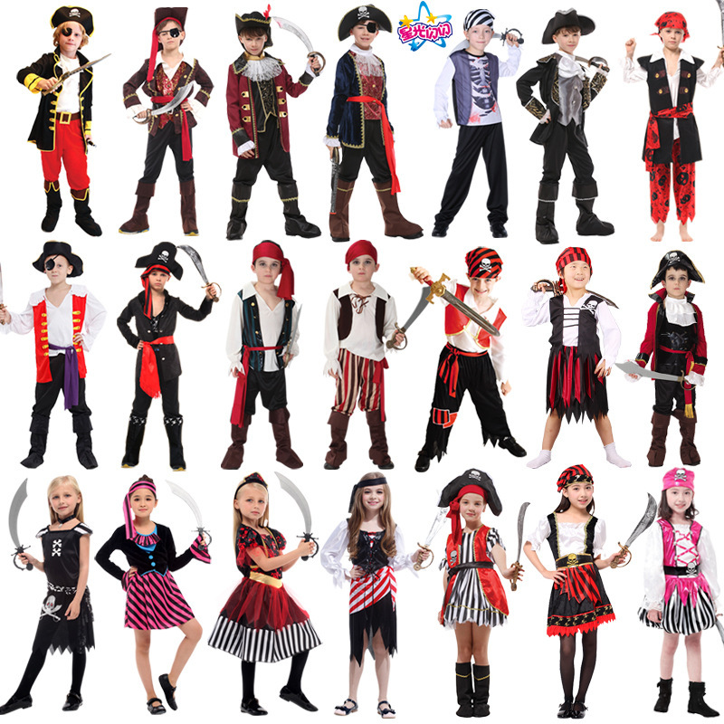Halloween Pirates Dress Up Party Pirates Show Costumes Somali Pirates Men and Women Dress Up