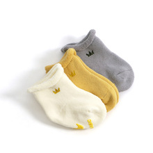 KID'S BASIC秋冬婴儿袜子松口毛圈地板袜新生儿宝宝袜子防滑保暖