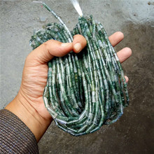 批发珠宝手工DIY手串项链散珠半成品 水草玛瑙柱状珠