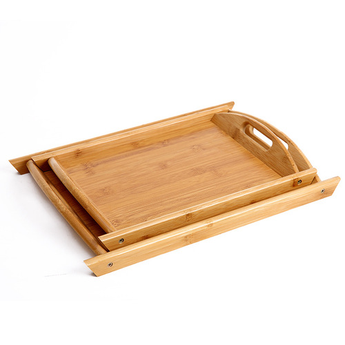 Cooking tea around the stove bamboo solid wood tea tray wholesale square bamboo wood tray tea set set Japanese tea tray customization