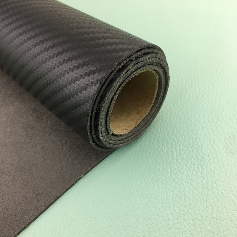 碳纤维真超纤 耐磨超纤汽车内饰门槛条踏板专用背胶自粘人造革