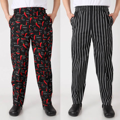 Cooks elastic waist chef pants for all seasons, chef black work pants wholesale