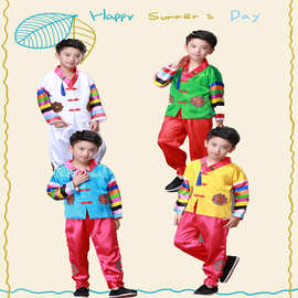 21新款韩服男装儿童朝鲜族传统服装节日庆典成人礼舞蹈舞台演出服