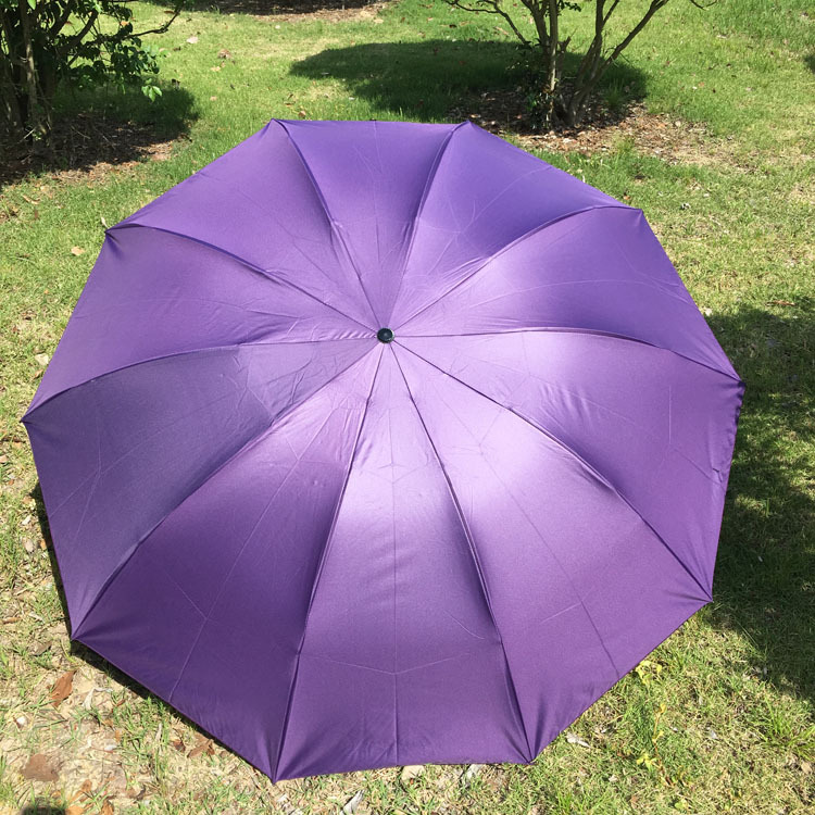 thumbnail image 1 of Large Tri-Fold Sun Umbrella with UPF 50+ Mixed Colors Manual Steel Ribs Size 71x123cm, 1 of 3