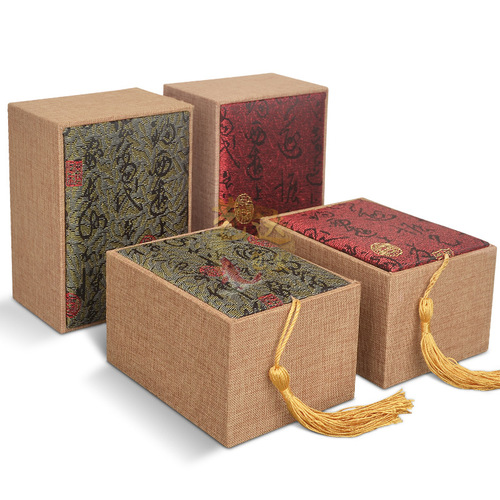 Tassel lid jewelry packaging box toy handle walnut storage box jewelry jade jewelry brocade box gift box